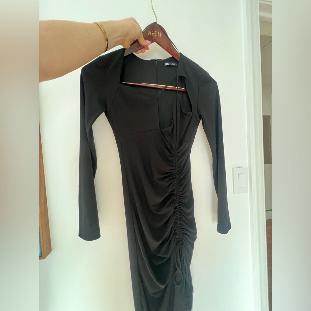 Black long Zara dress with cutouts